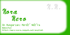 nora mero business card